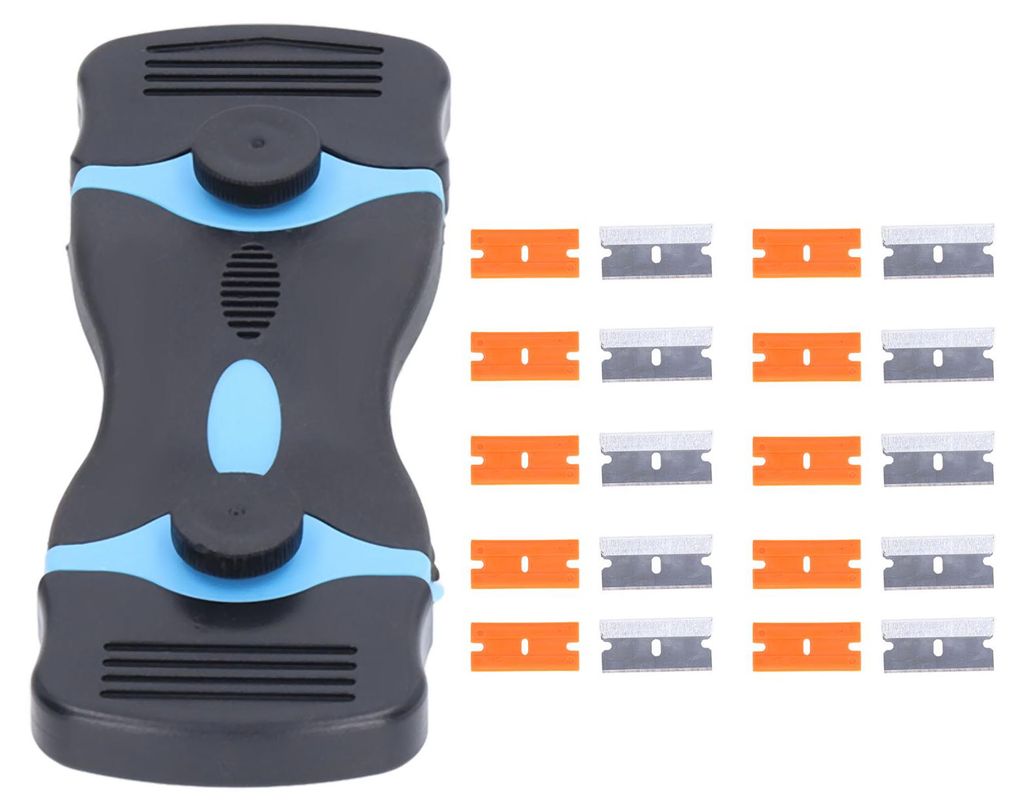 21 Teile/satz Rasiermesser Schaber Werkzeug Set Doppelschneidiger Griff Ersatz Messer Klingen Reinigung für Den Heimgebrauch