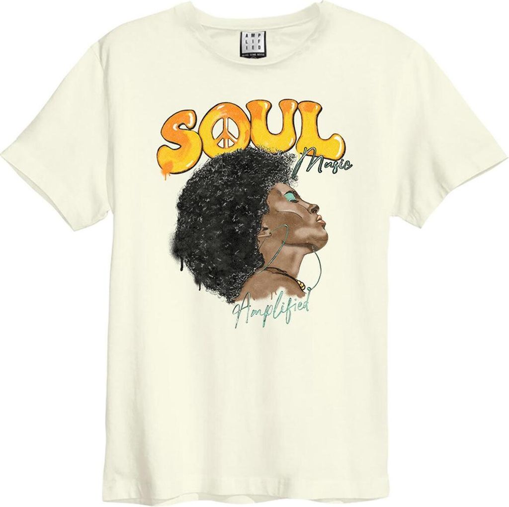Amplified - "Soul Music" T-Shirt für Herren GD1187 (XXL) (Altweiß)