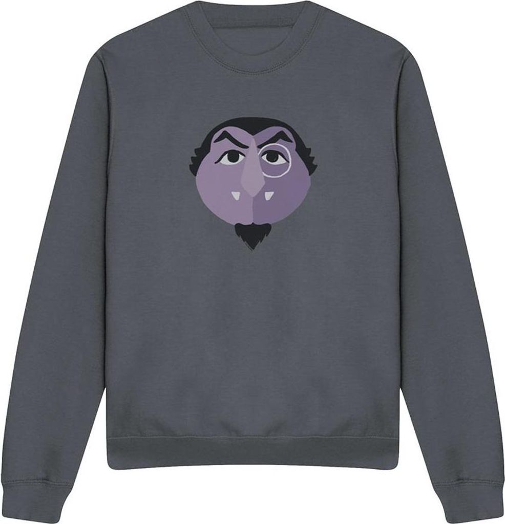 Sesame Street - "The Count Glower" Sweatshirt für Herren/Damen Uni TV23700 (M) (Schwarz)
