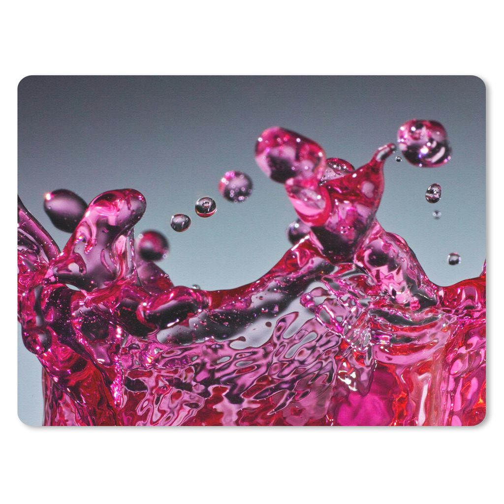 MuchoWow Mauspad Mousepad Wasser - Abstrakt - Rosa - Tropfen 23x19 cm - Mousepads - Maus Mat - Pad - Mausunterlage - Schreibtischunterlage - Mauspad