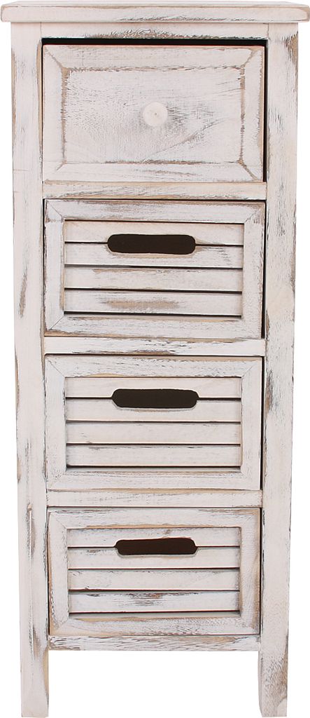 Cassettiera T18, 4 cassetti, 74x30x25cm Shabby-Look Vintage Immagine del prodotto 