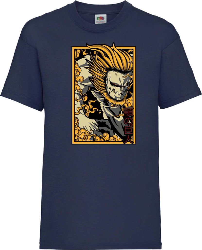 Kinder T-Shirt Attack Anime On Titan Jaw Titan Porco Galliard Galliard, 5-6 Jahr - 116 / Dunkelblau