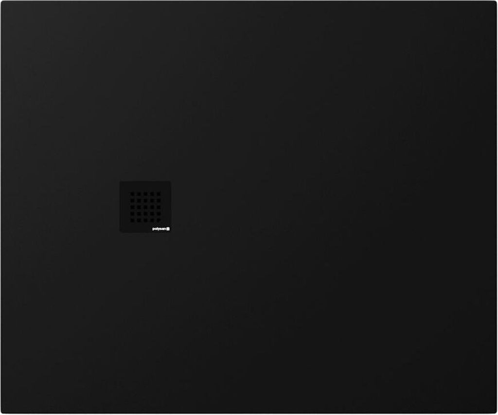 TRENECA Gussmarmor-Duschwanne 120x100cm, schwarz matt