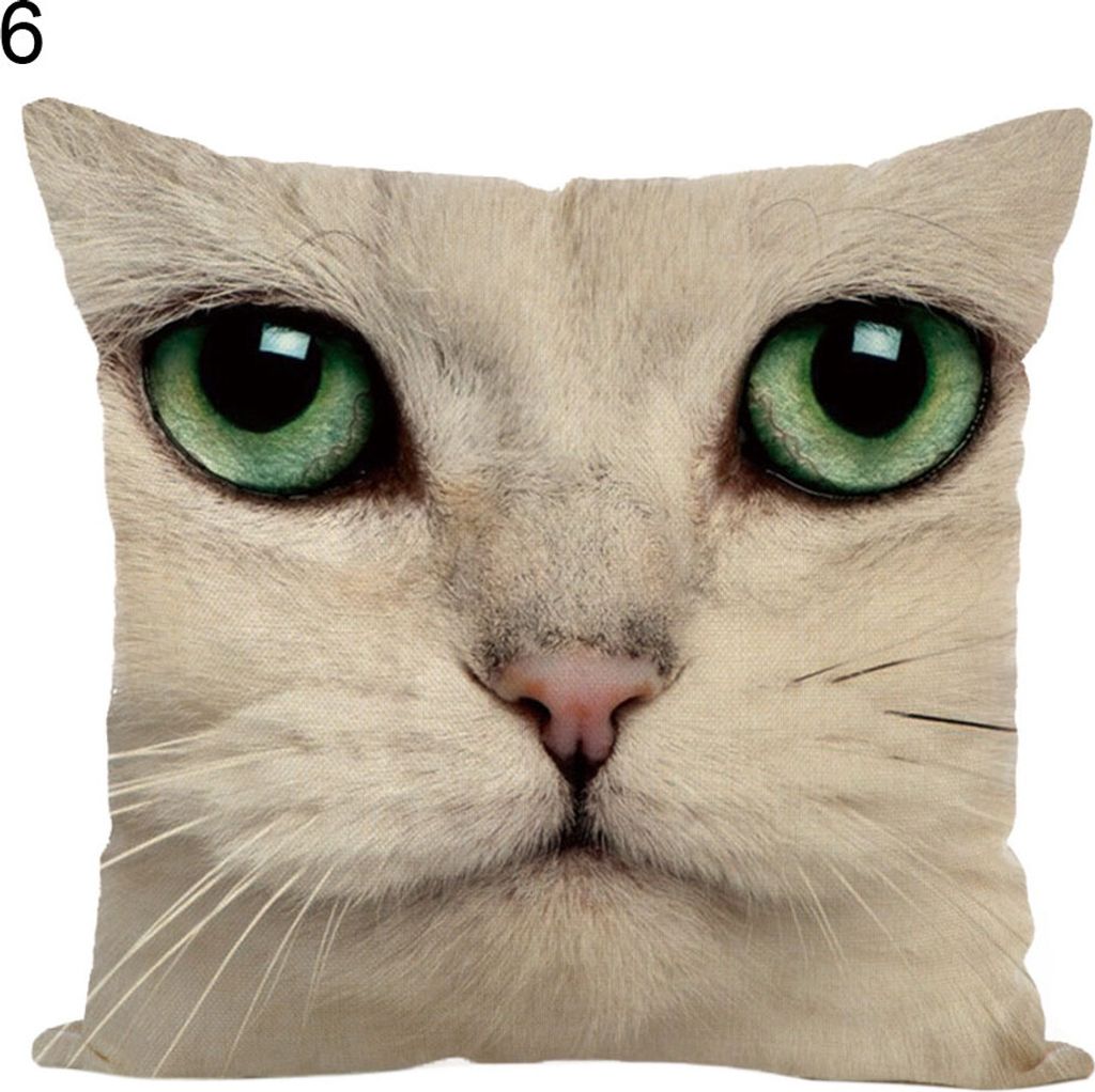 süße Katze weiche Wäsche Wurfkissen Kissenbedeckung Home Car Sofa Bettdekoration-6#