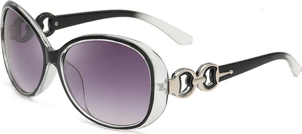 Retro-Sonnenbrille im Oversize-Stil für Damen, breites Produktbild 