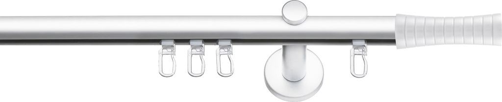 SN Deco - Innenlaufgarnitur Nancy, 19 mm, 1-Lauf, weiß, 400 cm (2x200 cm inkl. Verbinder)