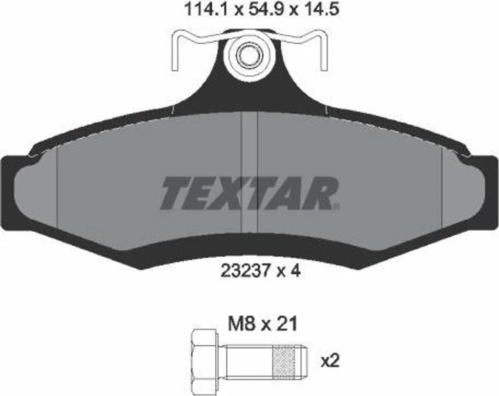 Plaquettes de Frein à Disque pour Nubira et Vectra Textar 2323701 OE