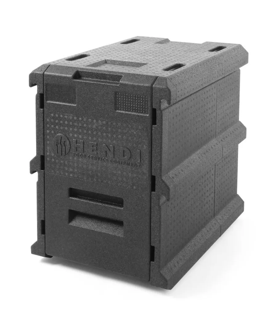 Transport de repas chaud avec la Thermobox Frontloader Hendi 100L Pro