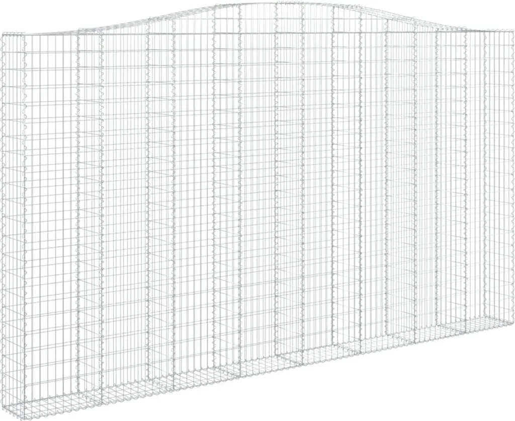 Clôture gabion avec passage voûté pour aménagement d'allée de jardin