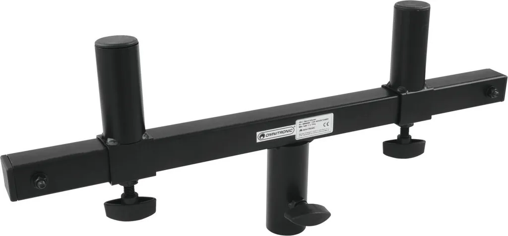 Fixer 2 enceintes sur 1 seul pied avec la fourche OMNITRONIC GB-2