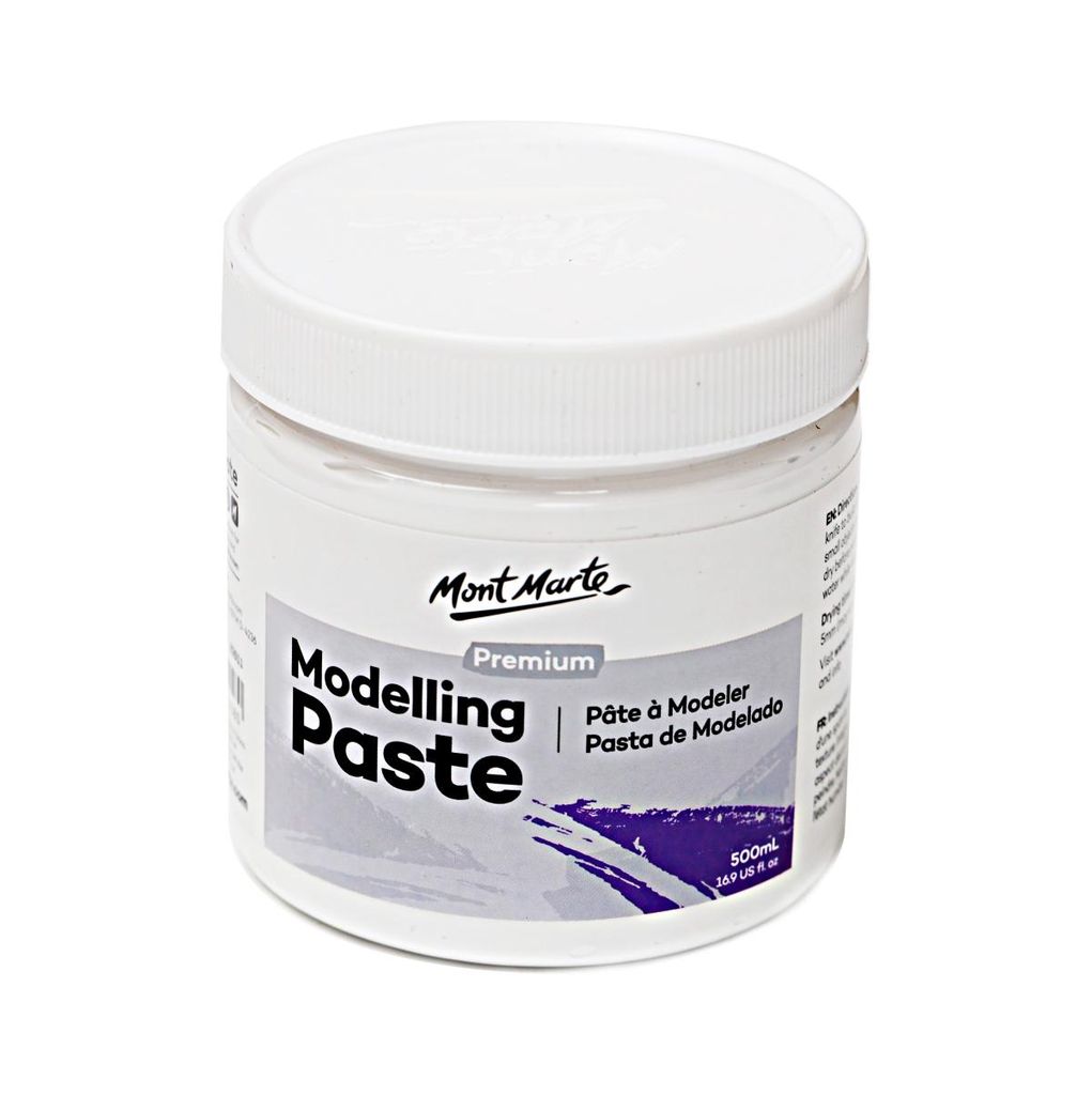 Mont Marte PREMIUM Strukturpaste 500ml - Modellierpaste, Malpaste, Acrylic Medium -Perfekt für das Schaffen von Texturen auf verschiedenen Oberfl...