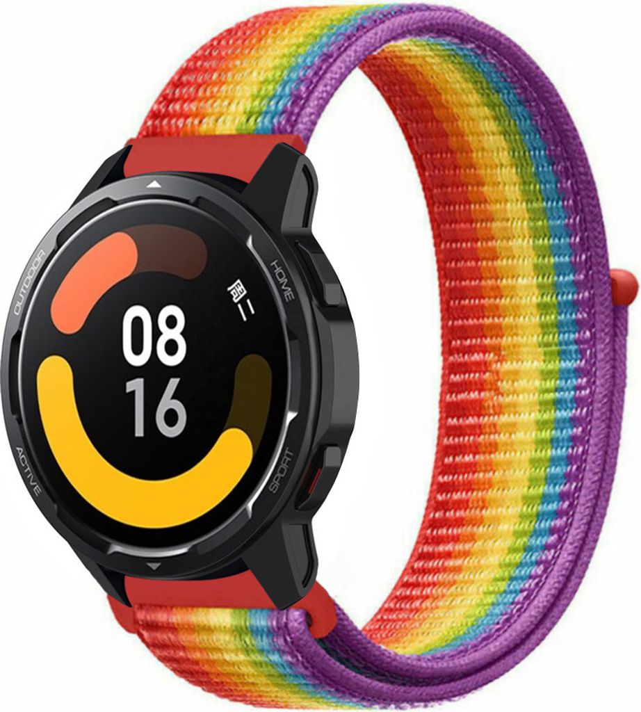 Strap-it Xiaomi Watch S1 Nylonarmband (Regenbogen)