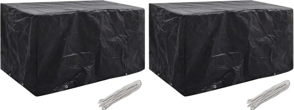 Set 2 Coperture Protettive 180x70x90 cm per Arredo Esterno e Rattan