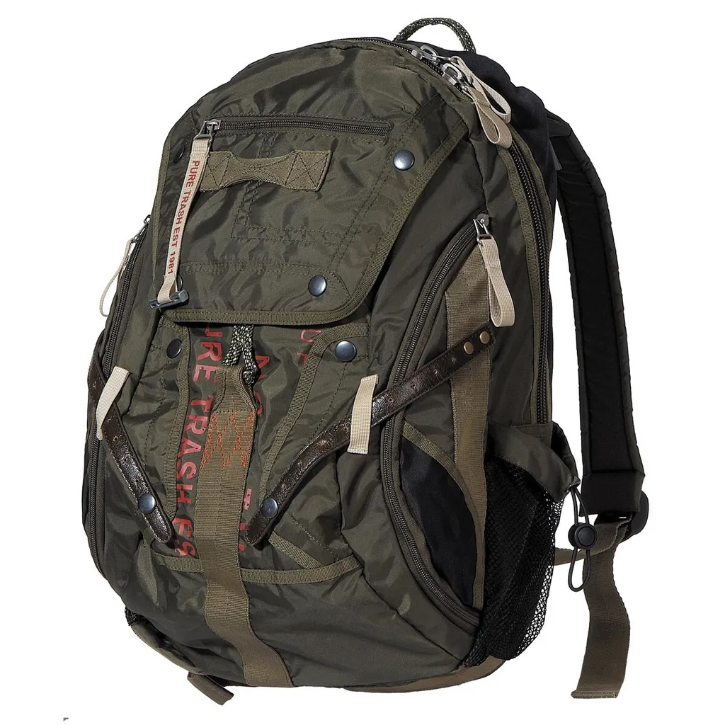 Sac à dos nylon olive Pt : fini le manque de place avec ce grand format