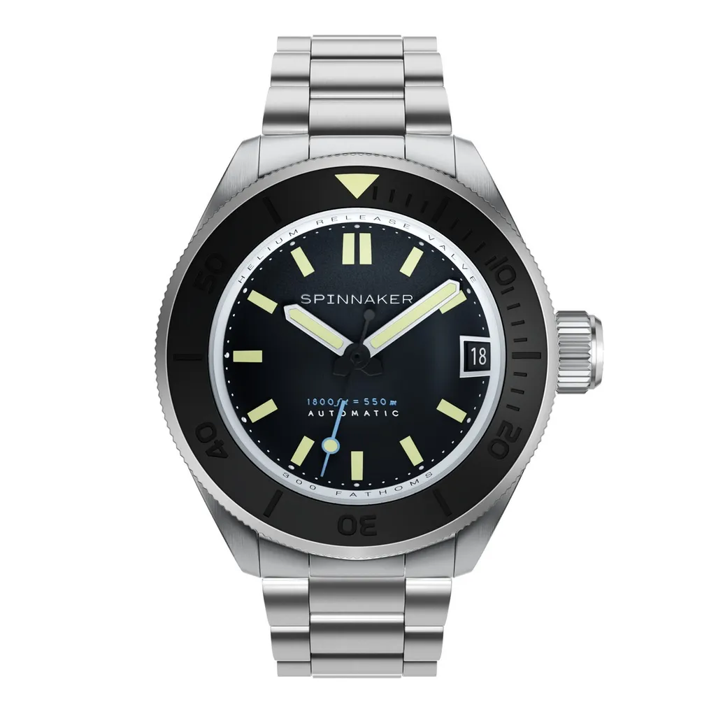 Spinnaker Montre Homme Automatique SP-5098-33 Hull Diver Acier Noir