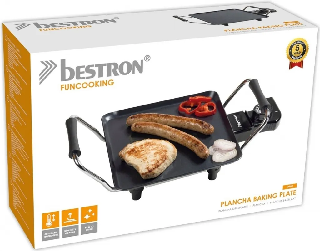 Grill Électrique Plancha pour Repas Conviviaux en Famille Finition Noire