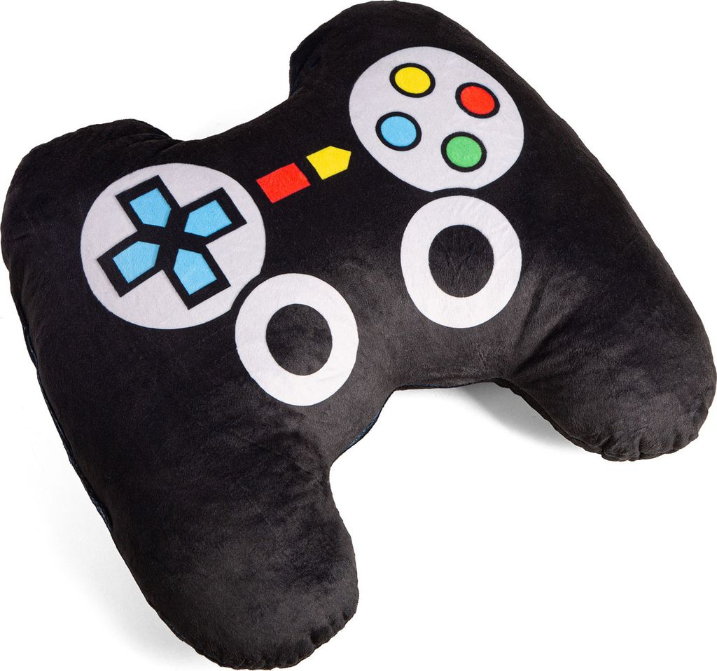 Ferocity Samt Kissen für das Kinderzimmer 50 cm Groß; Deko für Kinder Motiv Gaming Pad [091]