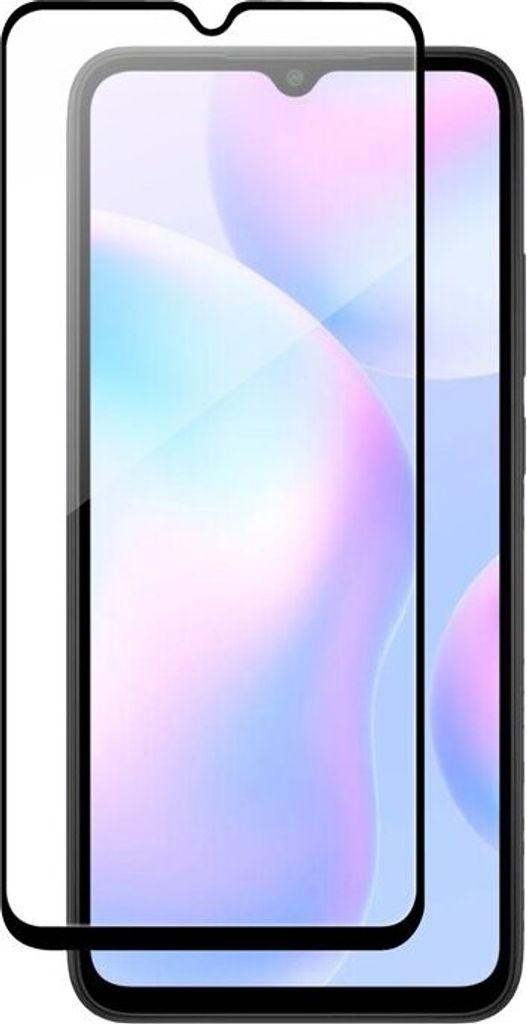5D Schutz Glas kompatibel mit XIAOMI REDMI 9C Curved Panzer Folie Vollständig Klebend und Abdeckung