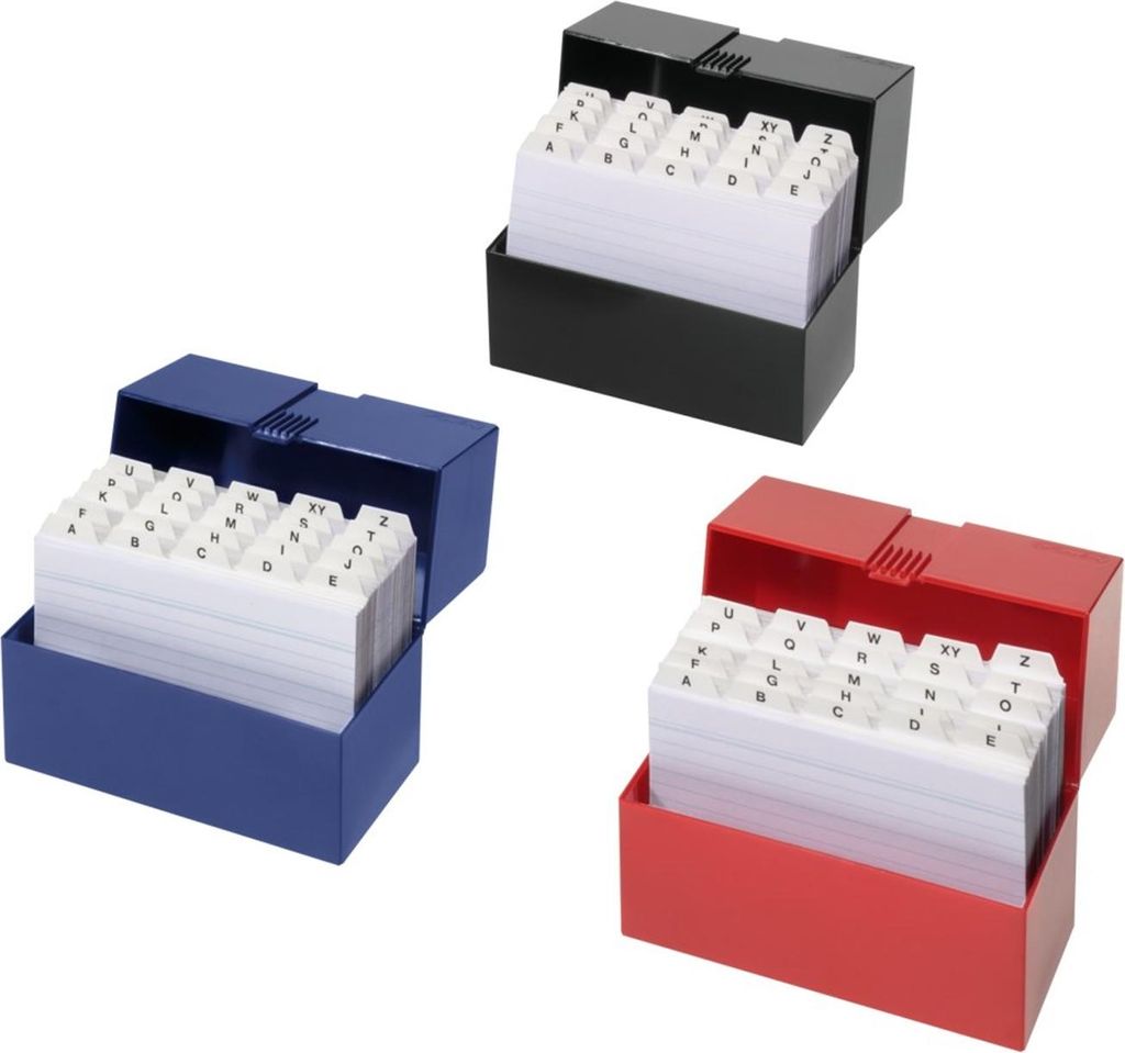 Herlitz Karteikasten aus Kunststoff, DIN A6, 15,2 x 12,5 x Produktbild 