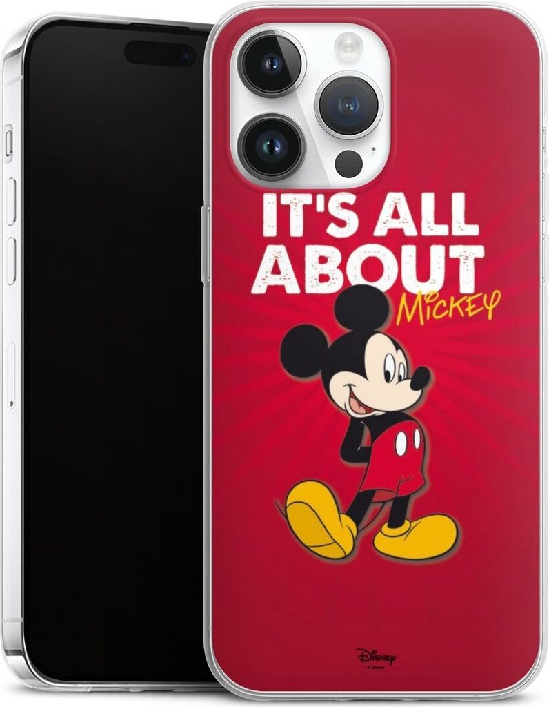 DeinDesign Slim Hülle für Apple iPhone 14 Pro Max Silikon Case Ultra Dünn Handyhülle Disney Maus Offizielles Lizenzprodukt