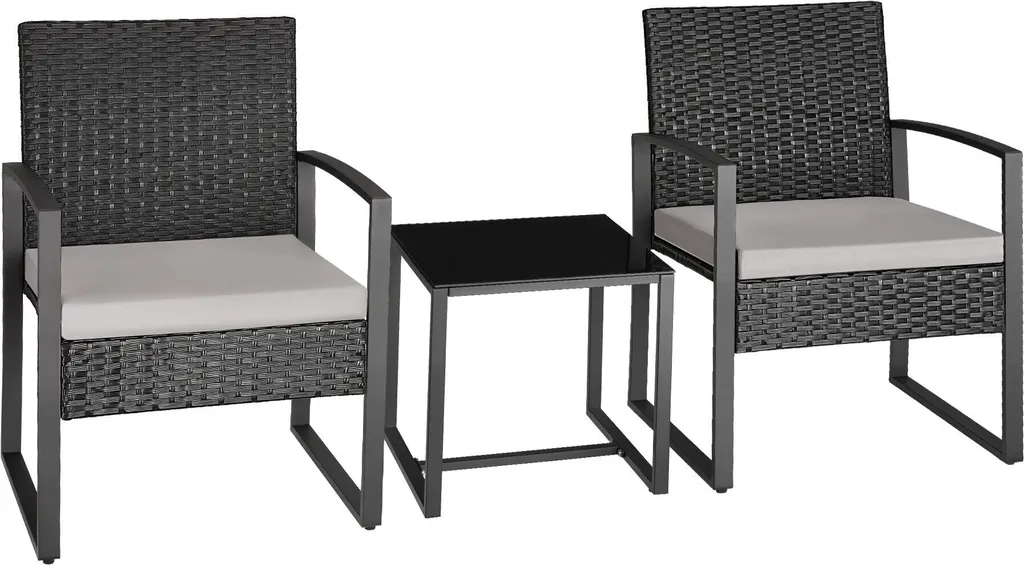 Ensemble bistrot de jardin Granada pour balcon, 2 fauteuils et une table