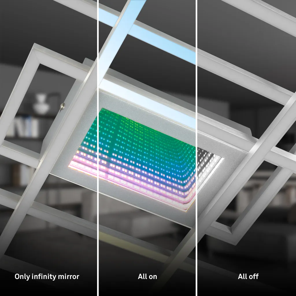 Plafonnier LED Misy contre l'Éclairage Terne : Effet Miroir et Variable - 4