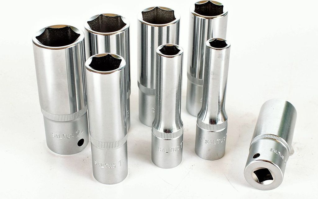 SALTUS 1/2" Steckschlüssel-Einsatz-Set 10-24 mm Sechskant 8-teilig lange Nuss