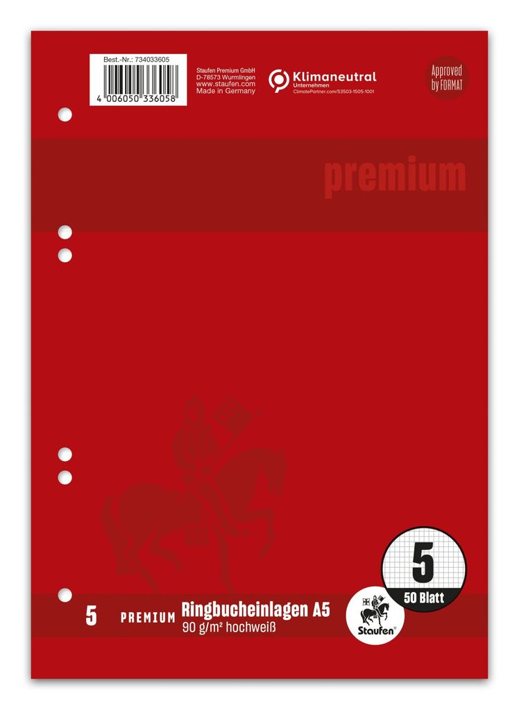 Staufen® 734033605 Krúžkový viazač PREMIUM LIN 5 - A5, 90 Obrázok produktu 