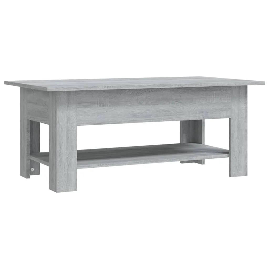 Tavolino Soggiorno Moderno 102x55x42 cm | Grigio Sonoma Ligneo