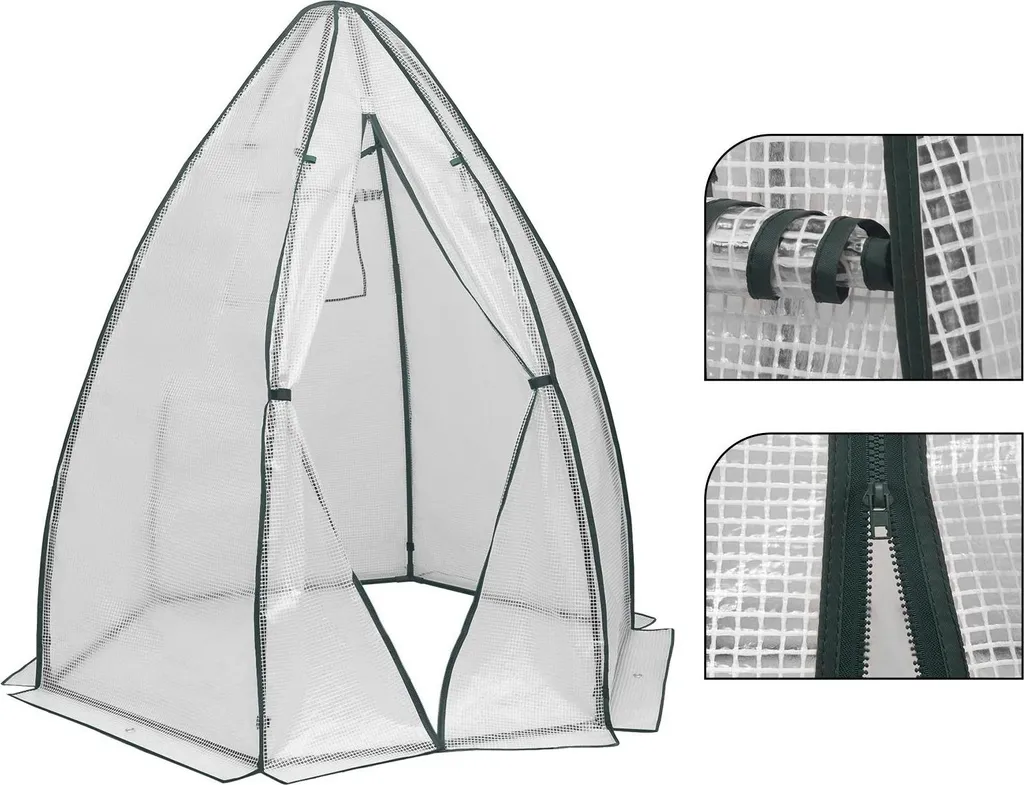 Serre tunnel de jardin en film PE blanc semi-transparent anti-gel 6m2