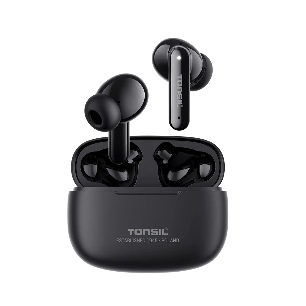 Tonsil T50BT Écouteurs sans fil Bluetooth 5.3 IPX5 Noir pour Musique