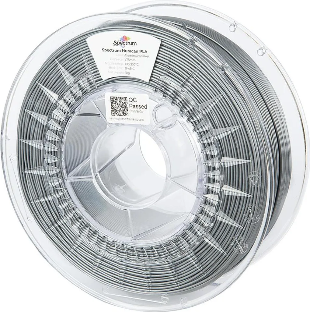 Recharge Filament PLA 1.75mm Aluminium Silber Spectrum pour Imprimante