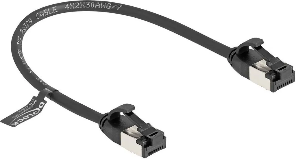 DELOCK Cavo RJ45 da St. a St. Cat.8.1 flessibile 0,25 m - 1