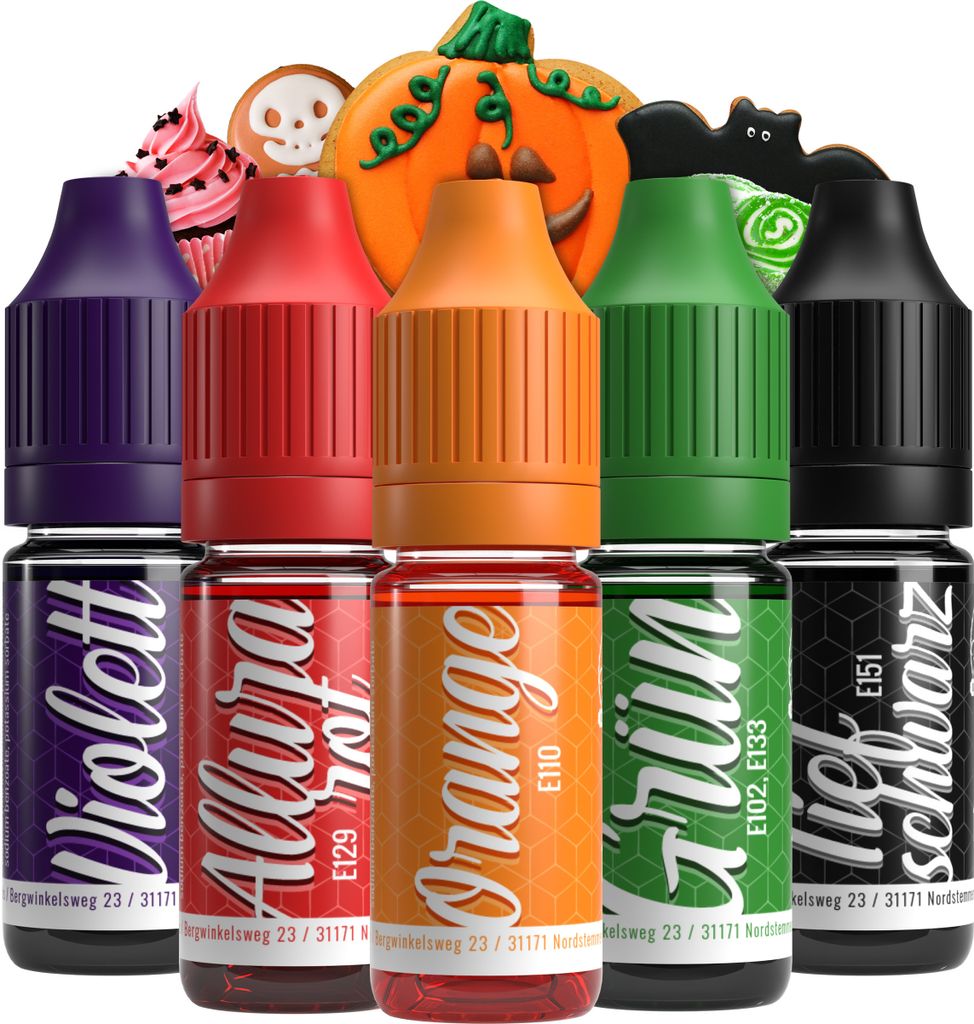 Set di colori alimentari Belissia Halloween 5x10 ml liquido Immagine del prodotto 