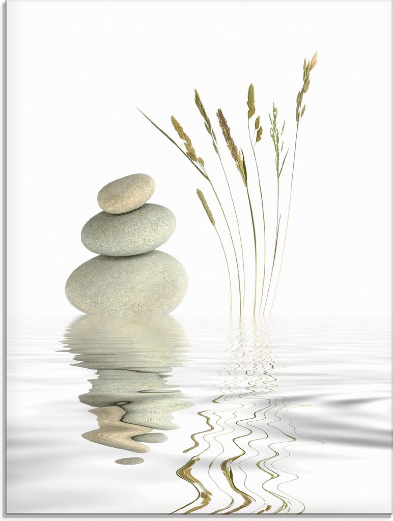 ARTland Glasbild Zen Friede Größe: 60x80 cm Produktbild 