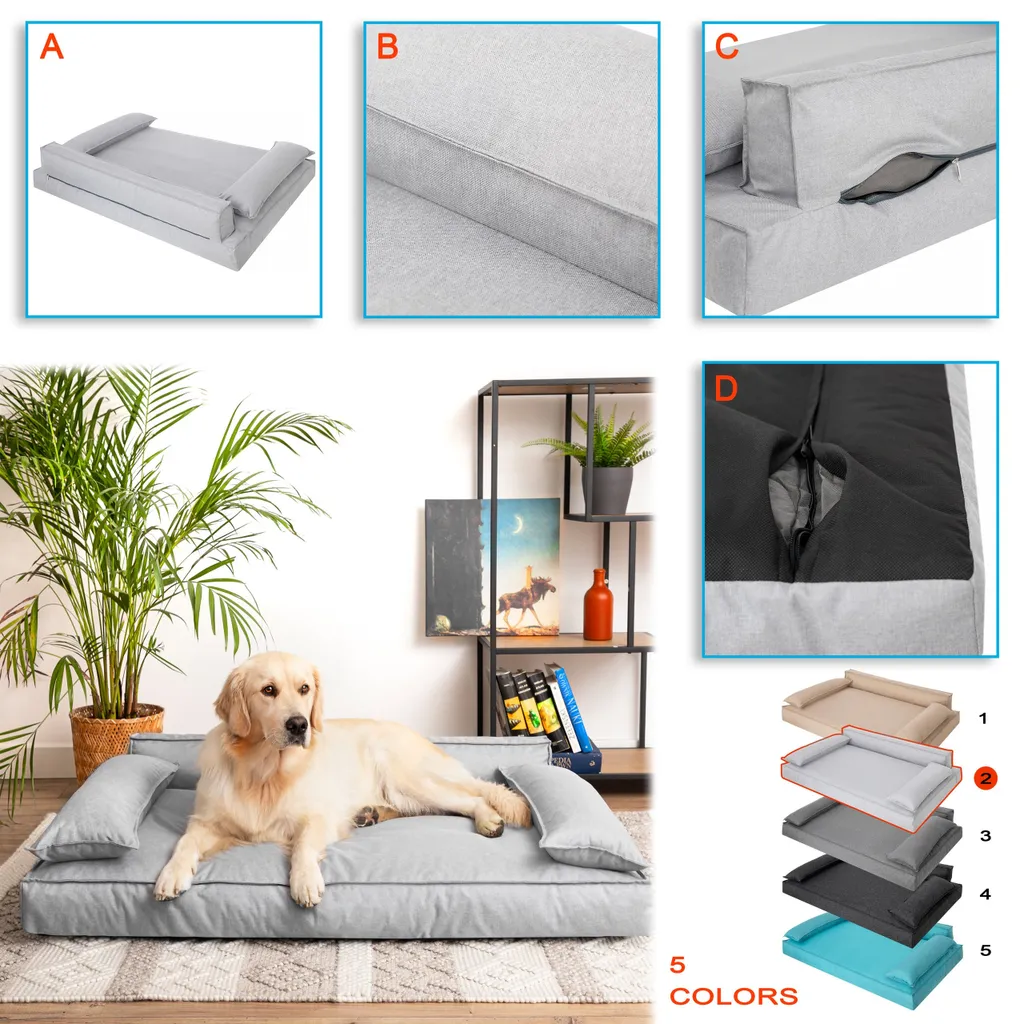 Divano Ortopedico Cani 99x66 cm - Cuscino Ergonomico per Articolazioni - 3