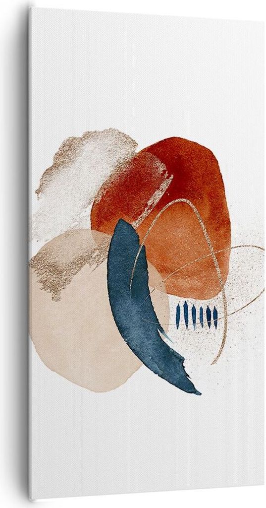 Bild auf Leinwand - Leinwandbild - Einteilig - Abstraktion Flecken Modern - 65x120cm - Wand Bild - Wanddeko - Wandbilder - Leinwanddruck - Bilder -...