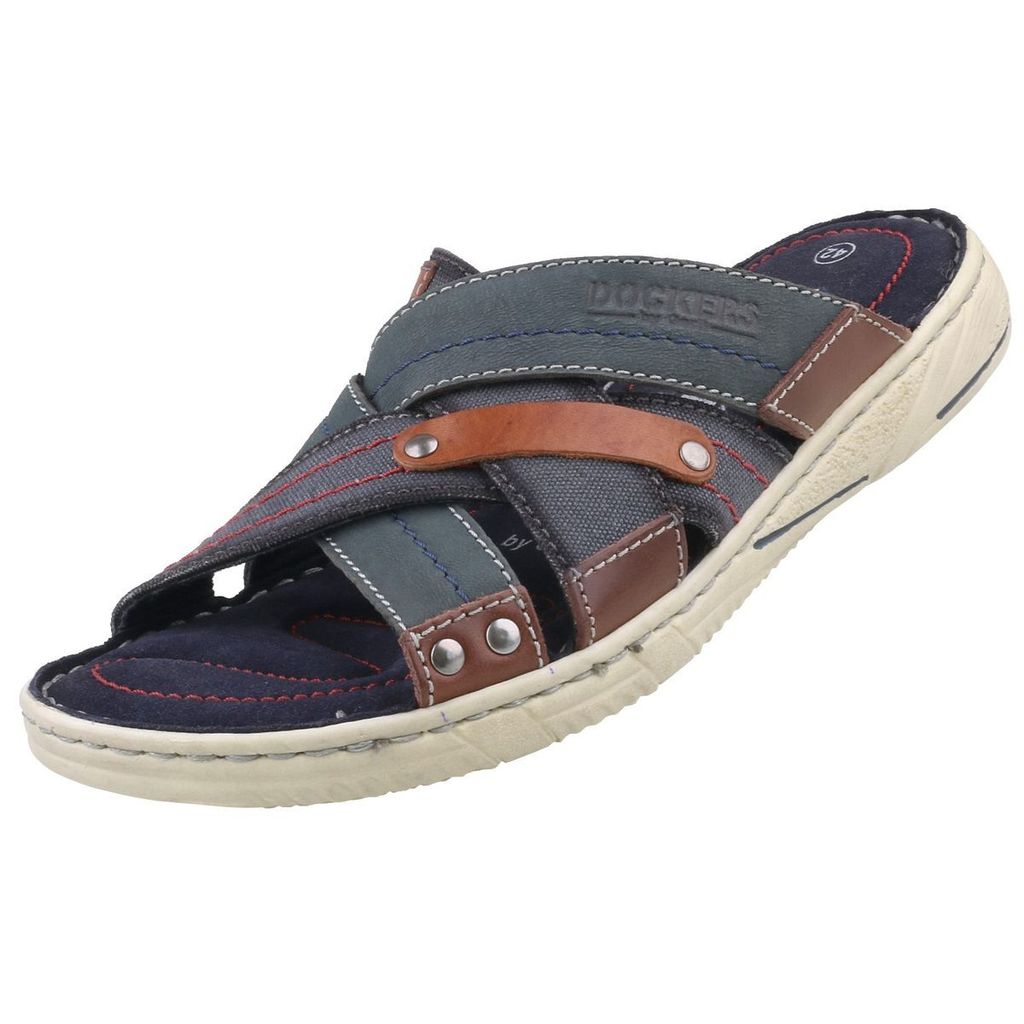 Dockers by Gerli Herrenschuhe Pantoletten Blau Freizeit, Schuhgröße:41 EU
