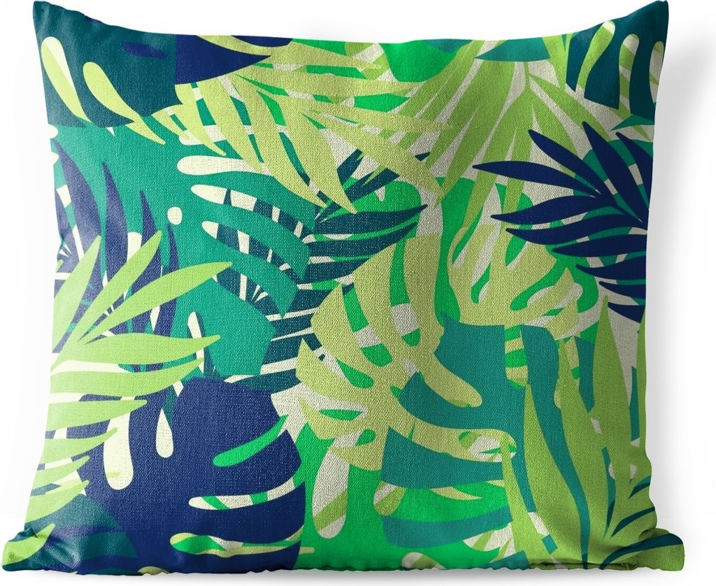 MuchoWow Outdoor Kissen - Muster - Blätter - Garten - 40x40 cm - Wetterfest - Lounge Kissen - Kopfkissen - Interieur - Polster mit Bild