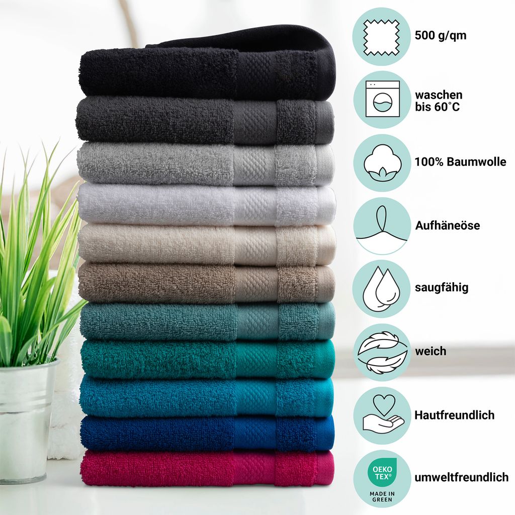 DoubleDry Hotel Kollektion Handtücher Set - 12 Teilig - Produktbild 6