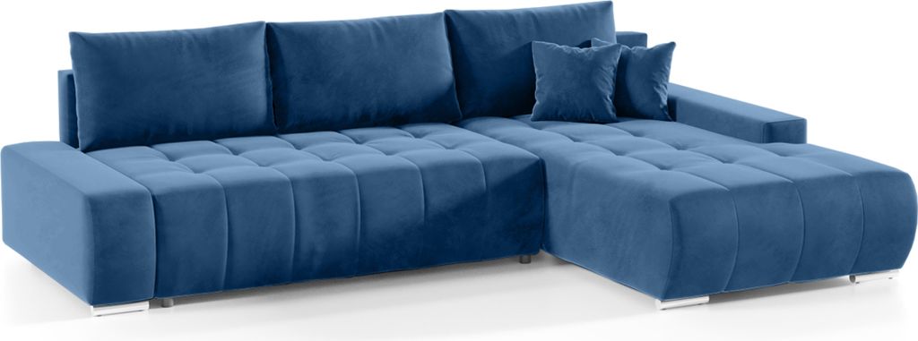 FEDVE Ecksofa Eckcouch DHAKA L Form Sofa mit Schlaffunktion Bettkästen Couch Sofagarnitur Rechts
