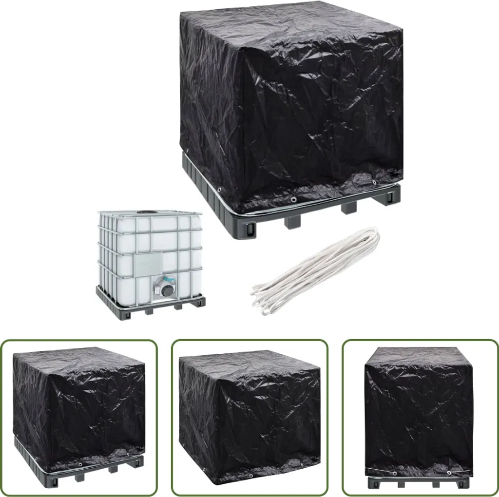 Housse de Protection pour Cuve à Eau IBC 1000L avec Oeillets de Fixation - 7