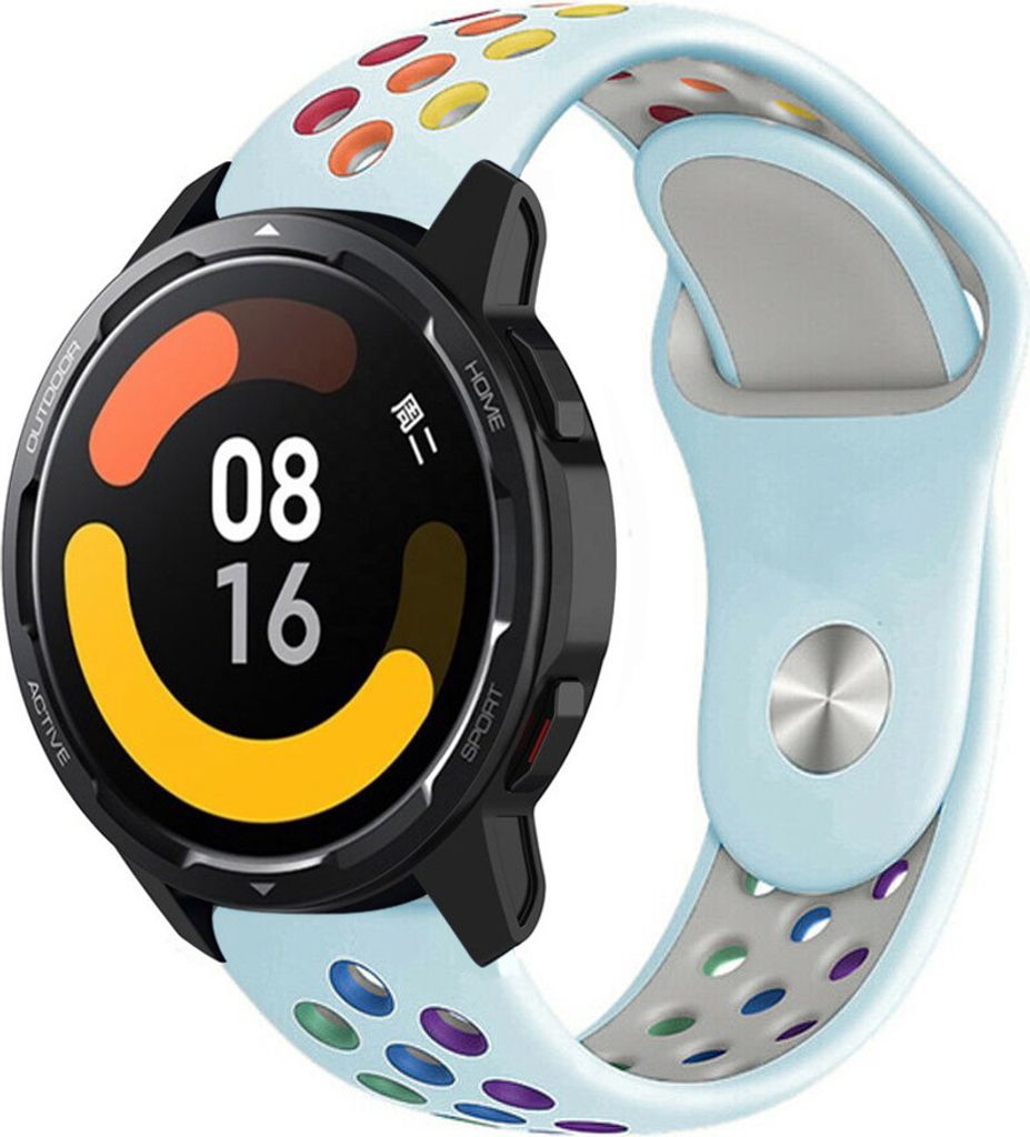 Strap-it Xiaomi Watch S1 Sportarmband (Hellblau Bunt)