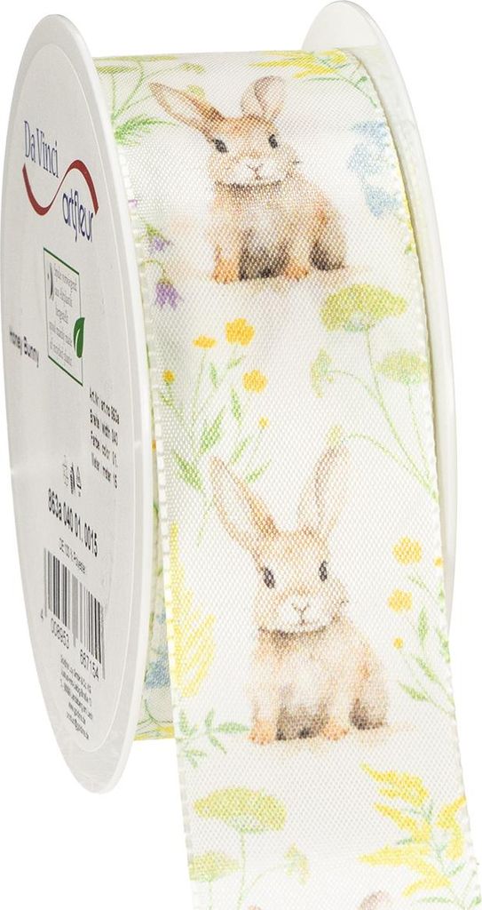 Osterband mit Hasenmotiv für kreative Geschenkverpackungen und Dekoration