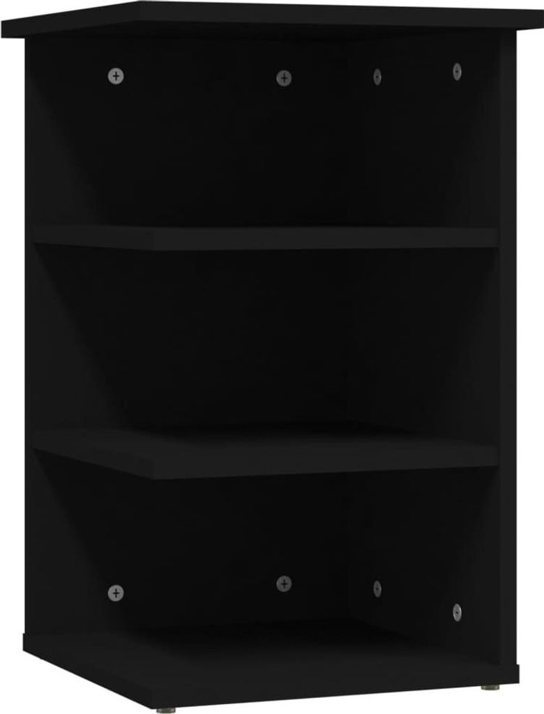 vidaXL Bočný regál čierny 35x35x55 cm odvodený výrobok z Obrázok produktu 