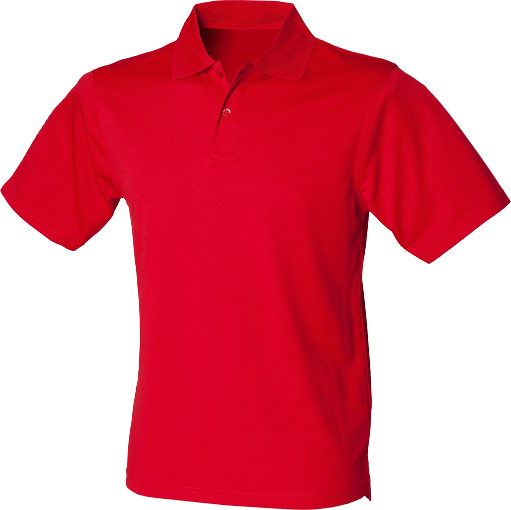 Henbury Herren Polo-Shirt Coolplus Pique RW635 (XS) (Klassik Rot)