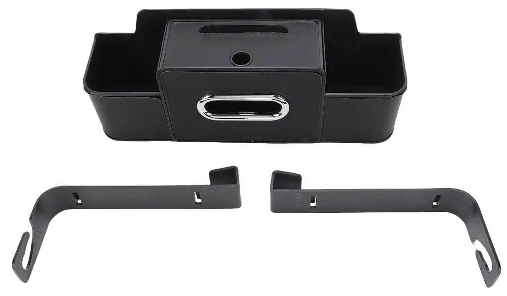 Boîte de rangement multifonctionnelle pour appuie-tête de voiture noir