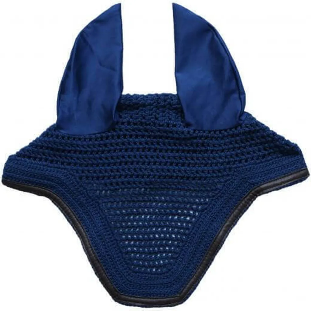 Kentucky Horsewear Fly Cap Soundless Wellington Pelle Blu Full