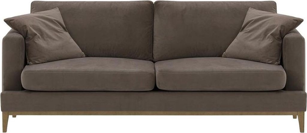 Dreisitzer-Sofa Covex Wood-Velluto 17-wax black