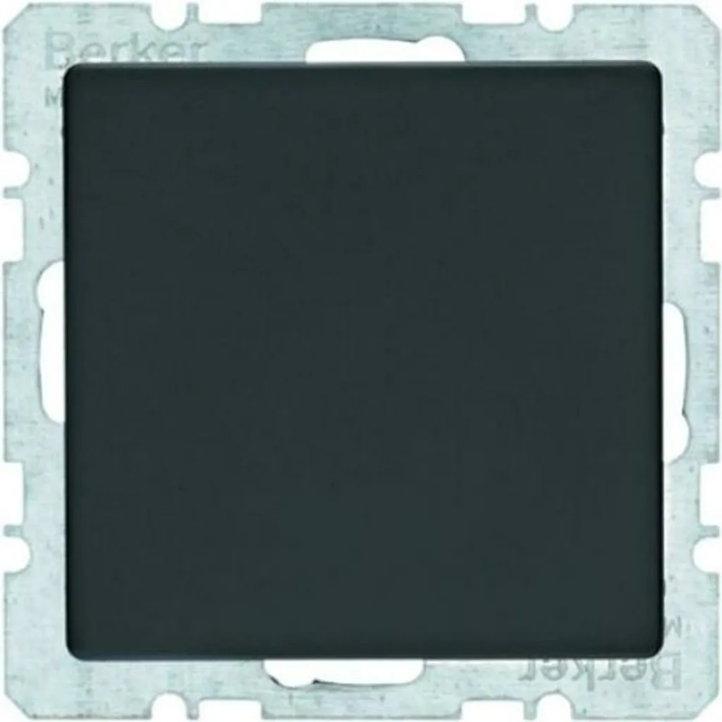Obturateur Berker Q.1 Noir Mat 10096085 - Idéal Rénovation et Finition